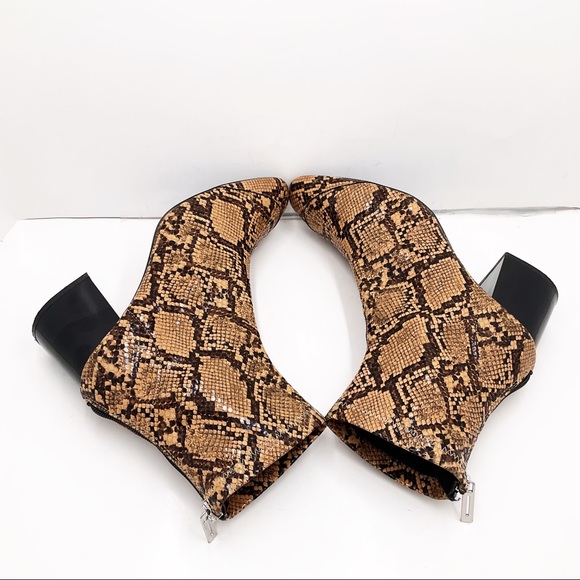 {ZARA} Snakeskin Ankle Booties - Picture 9 of 16